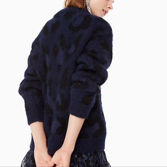Kate Spade Leopard Print Alpaca Wool Blend Sweater Size Small - Picture 4 of 9